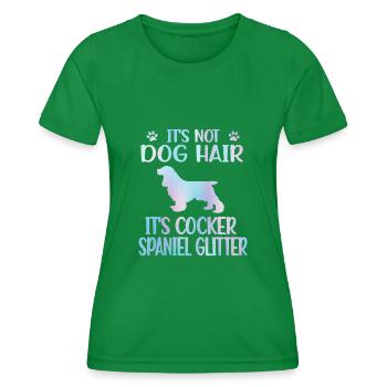 Cocker Épagneul Cocker propriétaire de l’épagneul - T-shirt sport Femme - vert - Devant - AI Model Female 172 dark (172cm)