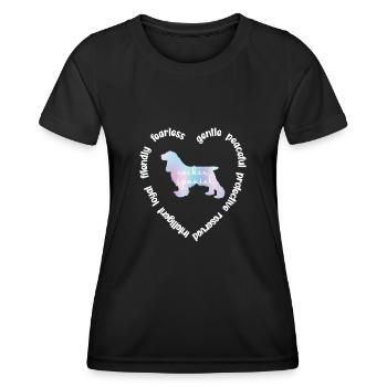 Cocker Épagneul Cocker propriétaire de l’épagneul - T-shirt sport Femme - noir - Devant - AI Model Female 172 light (172cm)