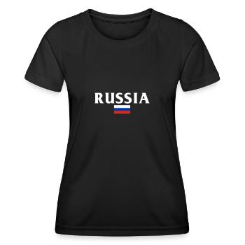 Made in Russia Russia Flag - Women's Functional T-Shirt - black - Front - AI Model Female 172 light (172cm)