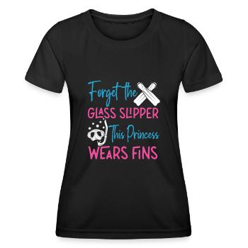 Scuba Diving Diver Girl Forget - T-shirt sport Femme - noir - Devant - AI Model Female 172 light (172cm)