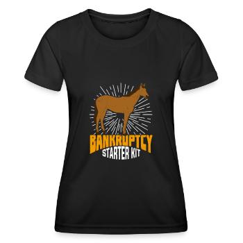 Drôle de cheval propriétaire de chevaux cadeau - T-shirt sport Femme - noir - Devant - AI Model Female 172 light (172cm)