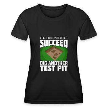 Funny Archaeology Profession Archaeologist Gift - Women's Functional T-Shirt - black - Front - AI Model Female 172 light (172cm)