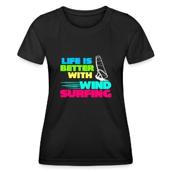 Planche à voile planche à voile Planche à voile - T-shirt sport Femme - noir - Devant - AI Model Female 172 light (172cm)