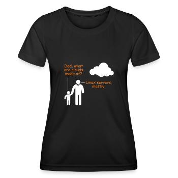 Linux Server Witz Informatiker Humor Software - Frauen Funktions-T-Shirt - Schwarz - Vorne - AI Model Female 172 light (172cm)