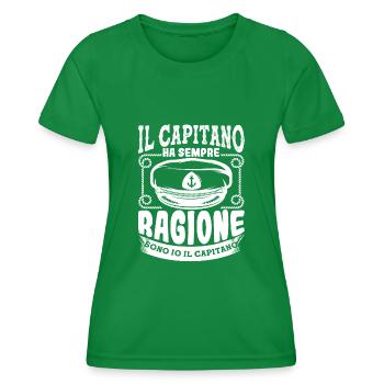 Il capitano ha sempre il regalo giusto per la nave - Frauen Funktions-T-Shirt - Kelly Green - Vorne - AI Model Female 172 dark (172cm)