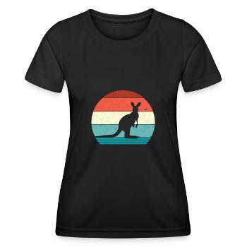 Kangourou Marsupial Kangourou Mammifères - T-shirt sport Femme - noir - Devant - AI Model Female 172 light (172cm)