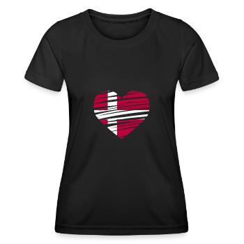 Denmark Danish flag Danish Copenhagen - Women's Functional T-Shirt - black - Front - AI Model Female 172 light (172cm)