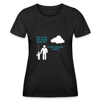 Coder Logiciel Développeur Blague Cloud Linux Server - T-shirt sport Femme - noir - Devant - AI Model Female 172 light (172cm)