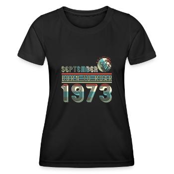 Lion In September 1973 Vintage - Women's Functional T-Shirt - black - Front - AI Model Female 172 light (172cm)
