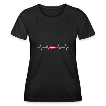 Denmark Danish flag Danish Copenhagen - Women's Functional T-Shirt - black - Front - AI Model Female 172 light (172cm)