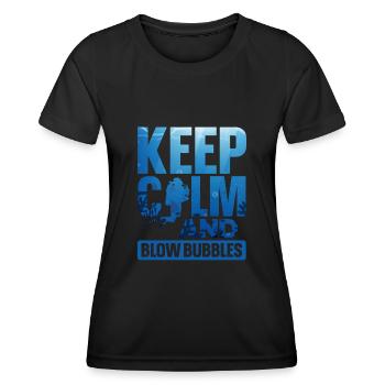 Scuba Diving Diver Keep Calm And - T-shirt sport Femme - noir - Devant - AI Model Female 172 light (172cm)