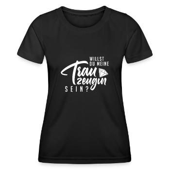 Willst Du Meine Trauzeugin Sein? Trauzeugin - Frauen Funktions-T-Shirt - Schwarz - Vorne - AI Model Female 172 light (172cm)