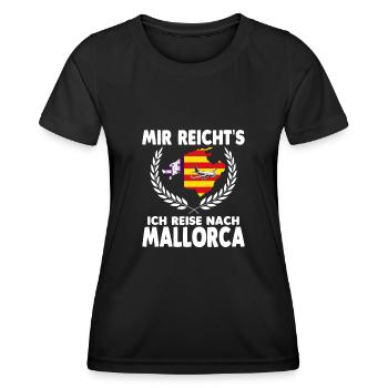 Aus dem Weg ich muss nach Mallorca - Frauen Funktions-T-Shirt - Schwarz - Vorne - AI Model Female 172 light (172cm)