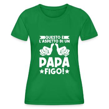 Miglior Papà del mondo Padre regalo Festa del papà - Frauen Funktions-T-Shirt - Kelly Green - Vorne - AI Model Female 172 dark (172cm)