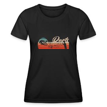 Darts Darts Darts Player Bullseye Dartboard - Women's Functional T-Shirt - black - Front - AI Model Female 172 light (172cm)