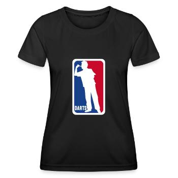 Darts Darts Darts Player Bullseye Dartboard - Women's Functional T-Shirt - black - Front - AI Model Female 172 light (172cm)