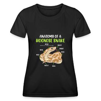 Schlange Anatomie Hakennasennatter Terrarium - Frauen Funktions-T-Shirt - Schwarz - Vorne - AI Model Female 172 light (172cm)