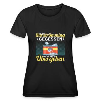 Schweden Surströmming Surströmming Challenge - Frauen Funktions-T-Shirt - Schwarz - Vorne - AI Model Female 172 light (172cm)