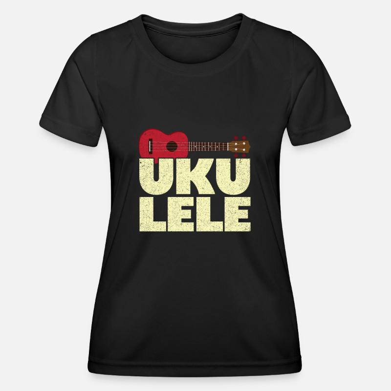 Ukulele Musical Instrument - Women's Functional T-Shirt - black