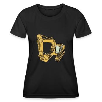 Pelle de chargement silhouette pelle cadeau - T-shirt sport Femme - noir - Devant - AI Model Female 172 light (172cm)