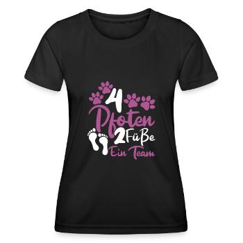 Hundebesitzer Frauchen Hunde Liebe Geschenke - Frauen Funktions-T-Shirt - Schwarz - Vorne - AI Model Female 172 light (172cm)