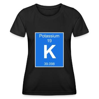 potassium potassium chimique chimique - T-shirt sport Femme - noir - Devant - AI Model Female 172 light (172cm)