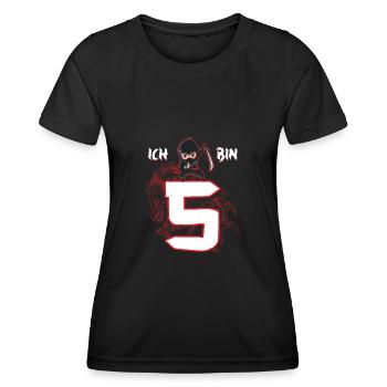 5. Geburtstag Ninja 5 Jahre Ninja Kostüm - Frauen Funktions-T-Shirt - Schwarz - Vorne - AI Model Female 172 light (172cm)