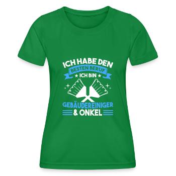 Reinigungskraft Opa Großvater Gebäudereiniger - Frauen Funktions-T-Shirt - Kelly Green - Vorne - AI Model Female 172 dark (172cm)
