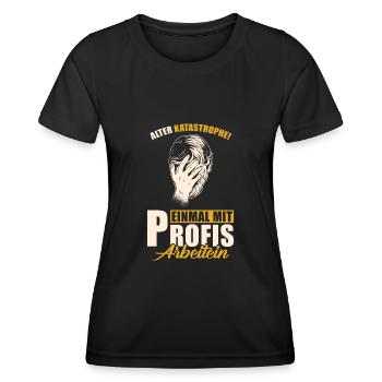Vieille catastrophe - T-shirt sport Femme - noir - Devant - AI Model Female 172 light (172cm)