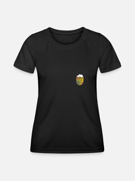 Bongo Cat dans Pocket Cute Cat Breast Pocket - T-shirt sport Femme - noir