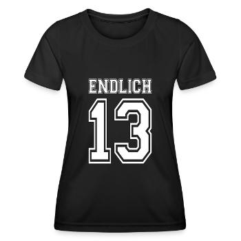 Endlich 13 Dreizehn Jahre alt - Frauen Funktions-T-Shirt - Schwarz - Vorne - AI Model Female 172 light (172cm)