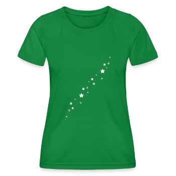 Étoiles filantes - T-shirt sport Femme - vert - Devant - AI Model Female 172 dark (172cm)
