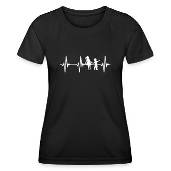 Sibling Ekg - Frauen Funktions-T-Shirt - Schwarz - Vorne - AI Model Female 172 light (172cm)