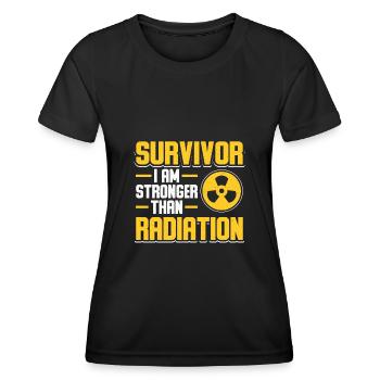 Chimiothérapie chimio cancer Radiologie Radiologie - T-shirt sport Femme - noir - Devant - AI Model Female 172 light (172cm)