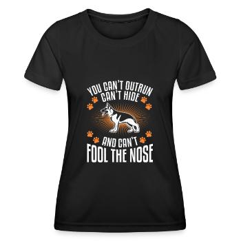 Police Officer German Shepherd Dog Dog - Women's Functional T-Shirt - black - Front - AI Model Female 172 light (172cm)