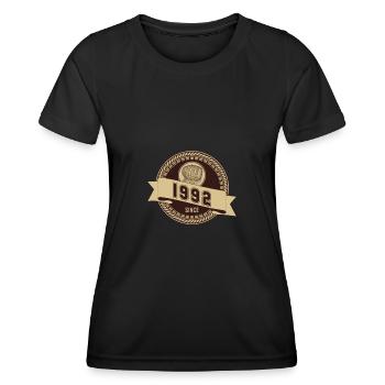 Vintage Legendary since 1992 birthday - Women's Functional T-Shirt - black - Front - AI Model Female 172 light (172cm)