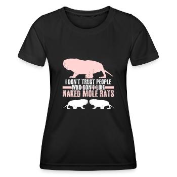 Naked Mole Rats Nacktmull - Frauen Funktions-T-Shirt - Schwarz - Vorne - AI Model Female 172 light (172cm)