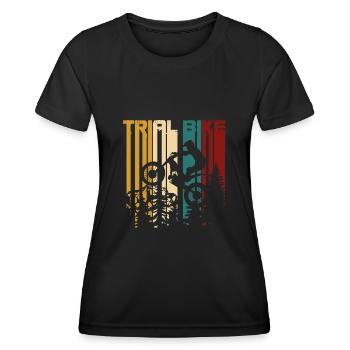 vintage moto trial - Women's Functional T-Shirt - black - Front - AI Model Female 172 light (172cm)