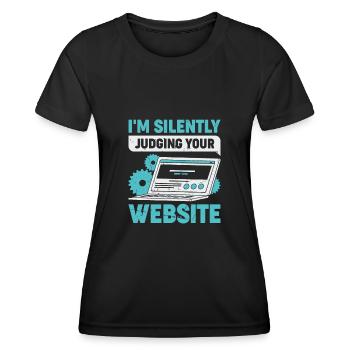 Lustiges Webdesign Webdesigner Geschenk - Frauen Funktions-T-Shirt - Schwarz - Vorne - AI Model Female 172 light (172cm)