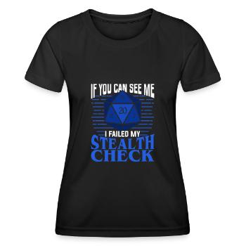 Cadeau de Stylo et Papier RPG - T-shirt sport Femme - noir - Devant - AI Model Female 172 light (172cm)