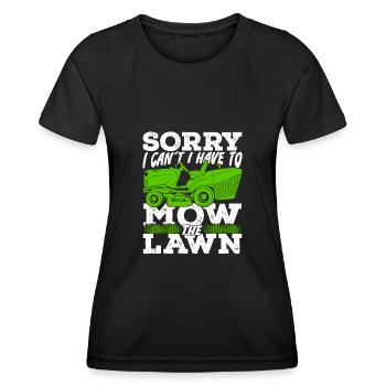 Rasenmäher Rasen Mähen Garten Gärtner Geschenk - Frauen Funktions-T-Shirt - Schwarz - Vorne - AI Model Female 172 light (172cm)