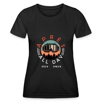 Après-Ski all Day - T-shirt sport Femme - noir - Devant - AI Model Female 172 light (172cm)