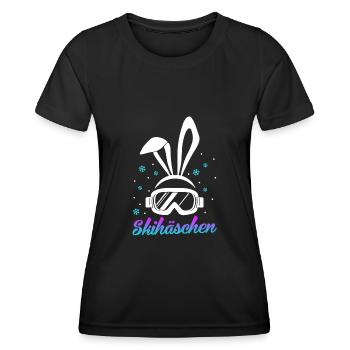 Ski Bunnies Apres-Ski Women Ski Saying Ski Goggles - Women's Functional T-Shirt - black - Front - AI Model Female 172 light (172cm)