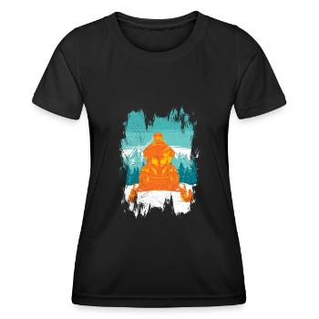 Schneemobil Motorschlitten Winter Motorsport - Frauen Funktions-T-Shirt - Schwarz - Vorne - AI Model Female 172 light (172cm)