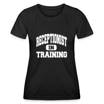 Receptionist In Training - Frauen Funktions-T-Shirt - Schwarz - Vorne - AI Model Female 172 light (172cm)