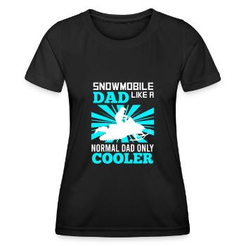 Cool Snowmobile Father Snowmobile Snowmobile - Women's Functional T-Shirt - black - Front - AI Model Female 172 light (172cm)