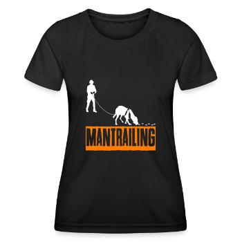 Mantrailing Rettungshund Fährtenhund - Frauen Funktions-T-Shirt - Schwarz - Vorne - AI Model Female 172 light (172cm)