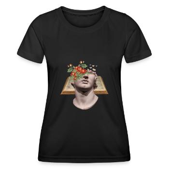 David Statue Shirt für Kunstliebhaber - Frauen Funktions-T-Shirt - Schwarz - Vorne - AI Model Female 172 light (172cm)