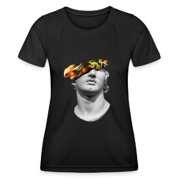 Goblincore Aesthetics Shirt für Pilzsammler - Frauen Funktions-T-Shirt - Schwarz - Vorne - AI Model Female 172 light (172cm)