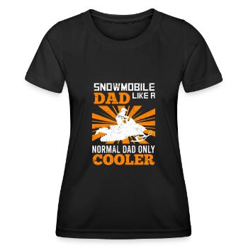 Snowmobile Father Snowmobile Papa Snowmobile - Women's Functional T-Shirt - black - Front - AI Model Female 172 light (172cm)